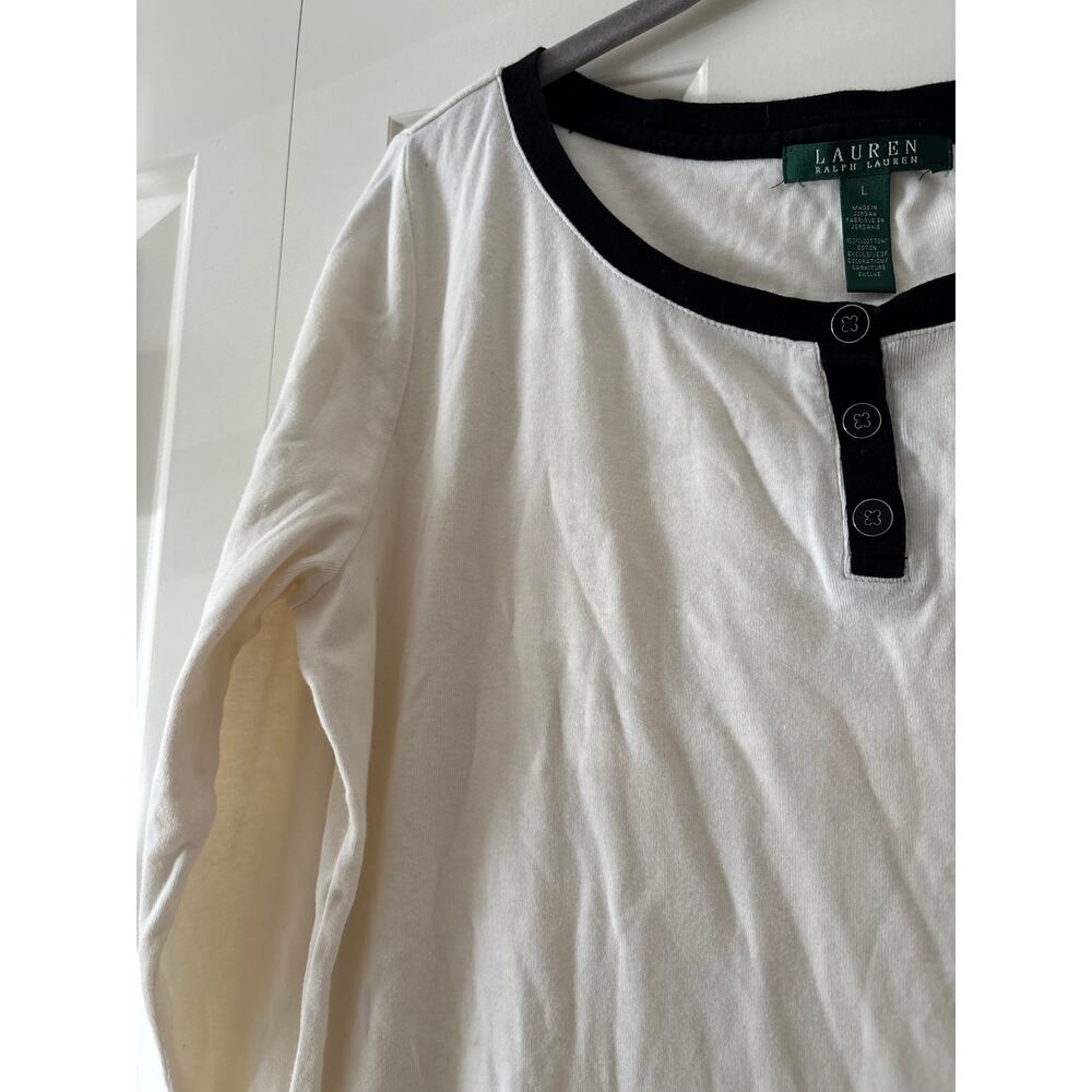 Lauren Ralph Lauren White Button Down Shirt L - Picture 4 of 9